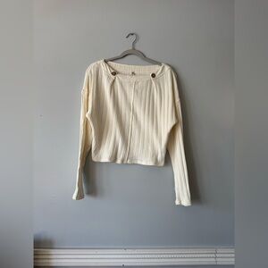 NWOT Free People Intimately “Good Feels Pullover” Top In Vanilla (Size: XS)